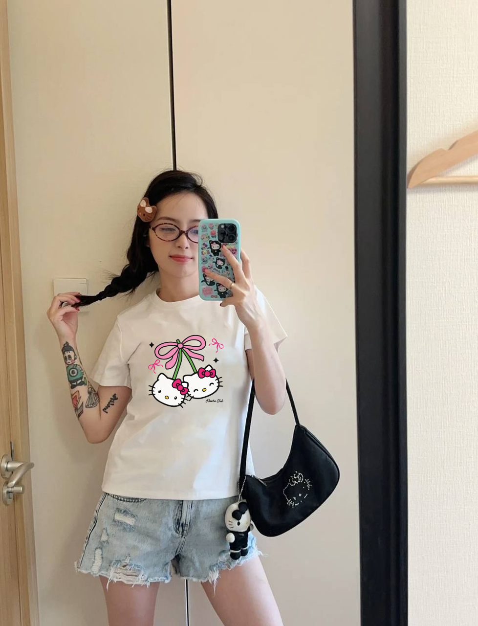 Áo baby tee mèo dễ thương Miucho BST cổ tròn tay ngắn vải cotton 4c co giãn in mix_thumbnail_12