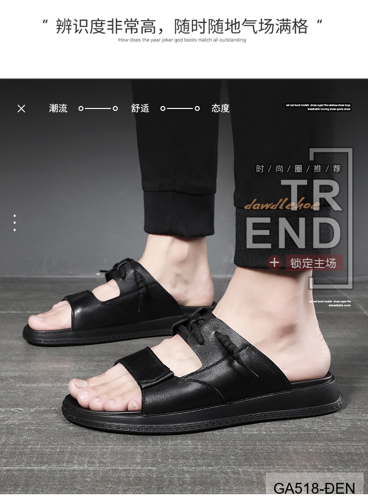 GA518 - Dép xỏ ngón nam da bò đế cao su phong cách trẻ trung màu đen_thumbnail_16