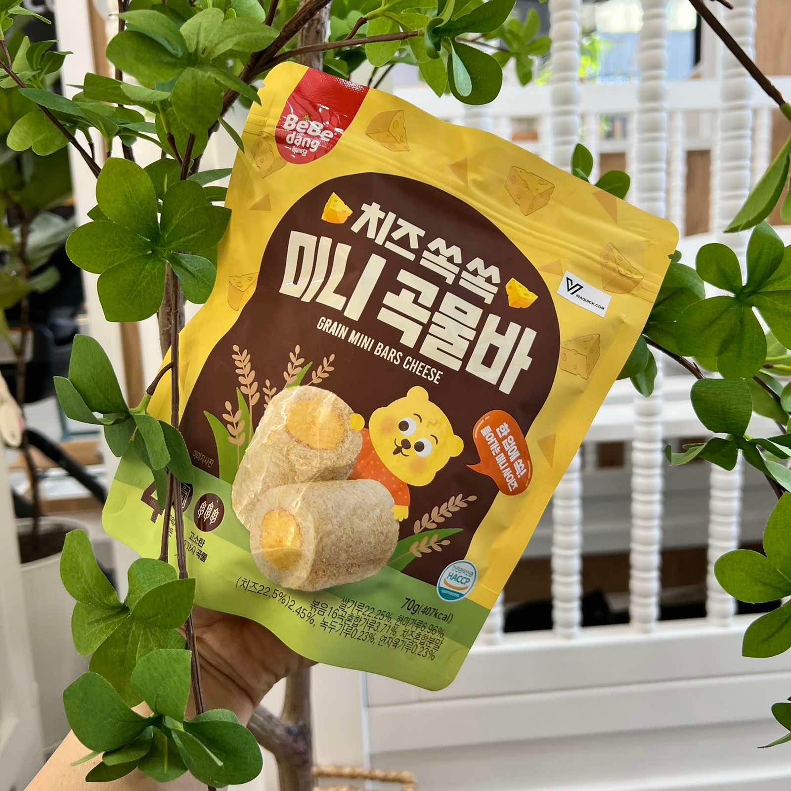 Bánh cuộn ngũ cốc mini vị phô mai Bebedang-T8/25 QUY CÁCH MỚI