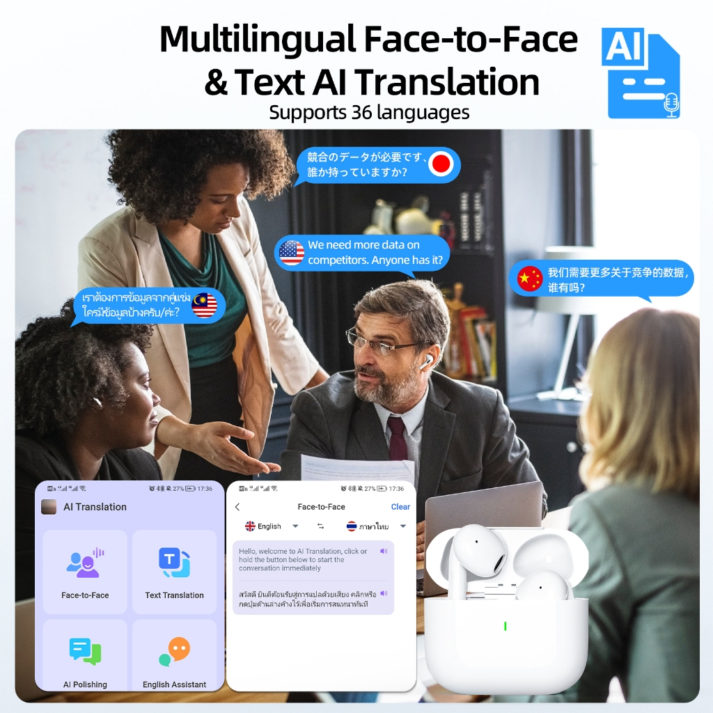 GOOJODOQ AI Pro 5 Bluetooth Earphones J201_thumbnail_4