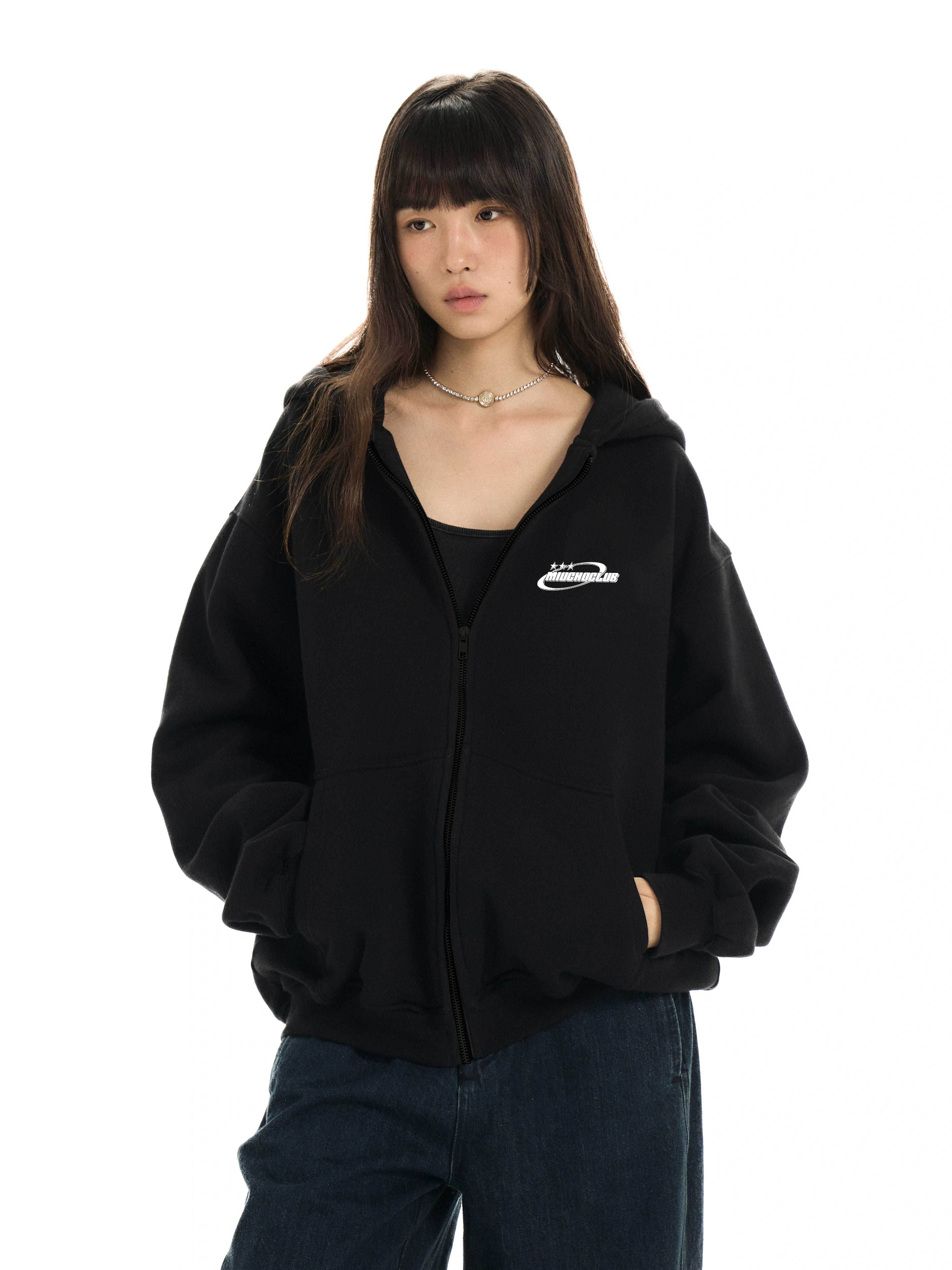 Áo hoodie zip local brand form rộng vải nỉ chân cua HZD1639 Miucho in graphic_thumbnail_2