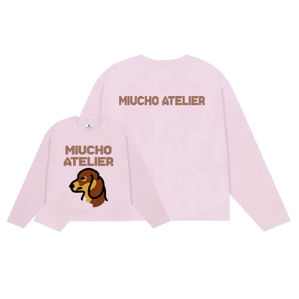 Áo thun tay dài form boxy Miucho cotton thoáng mát mềm mại cổ tròn Atelier in mix 2690_thumbnail_11