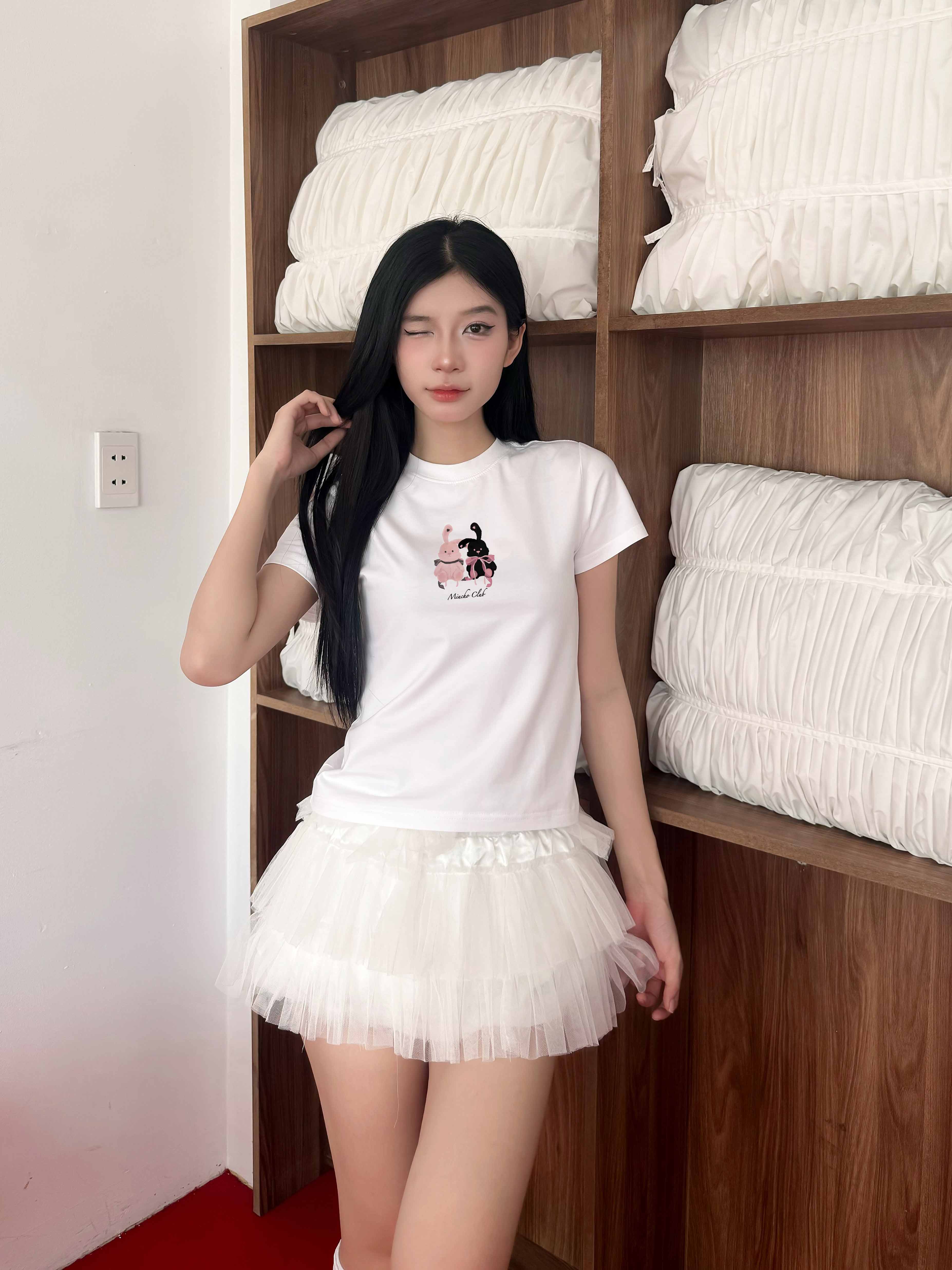 Áo baby tee tết cổ tròn vải cotton 4c co giãn thoáng mát 1833 Miucho in mix_thumbnail_3