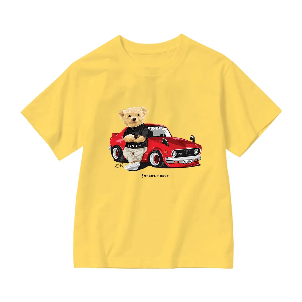 Áo thun kid form rộng bé trai Kado vải cotton thoáng mát thấm hút tốt cho bé Gấu Teddy 2916_thumbnail_0
