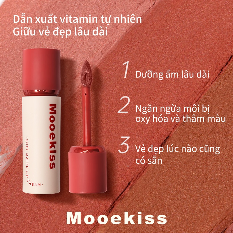 [MOOEKISS] Son kem lì Mooekiss Soft Matte Lip Cream nắp đỏ 3g_thumbnail_2