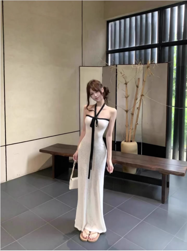 Đầm maxi hở lưng buộc nơ cổ quyến rũ_thumbnail_9