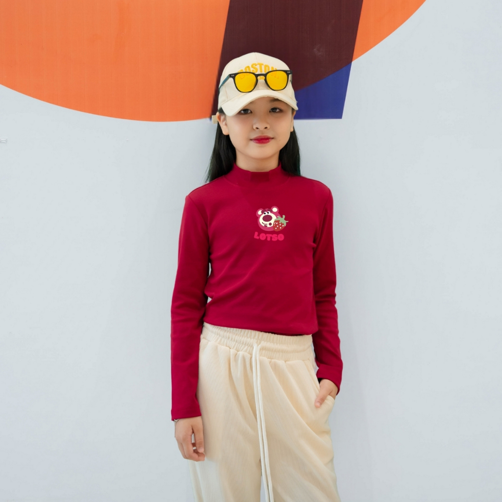 Áo thun bé gái tay dài chất liệu cotton bozip - Áo cổ trẻ em cổ lọ - LOZA G0221_thumbnail_8