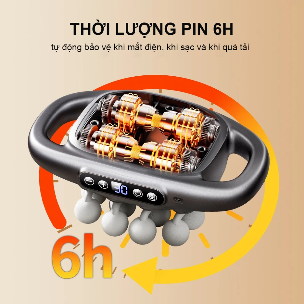 Máy massage cầm tay rung mạnh mini 16 đầu, xoa bóp các vùng trên cơ thể loại bỏ tình trạng mỏi cơ_thumbnail_7