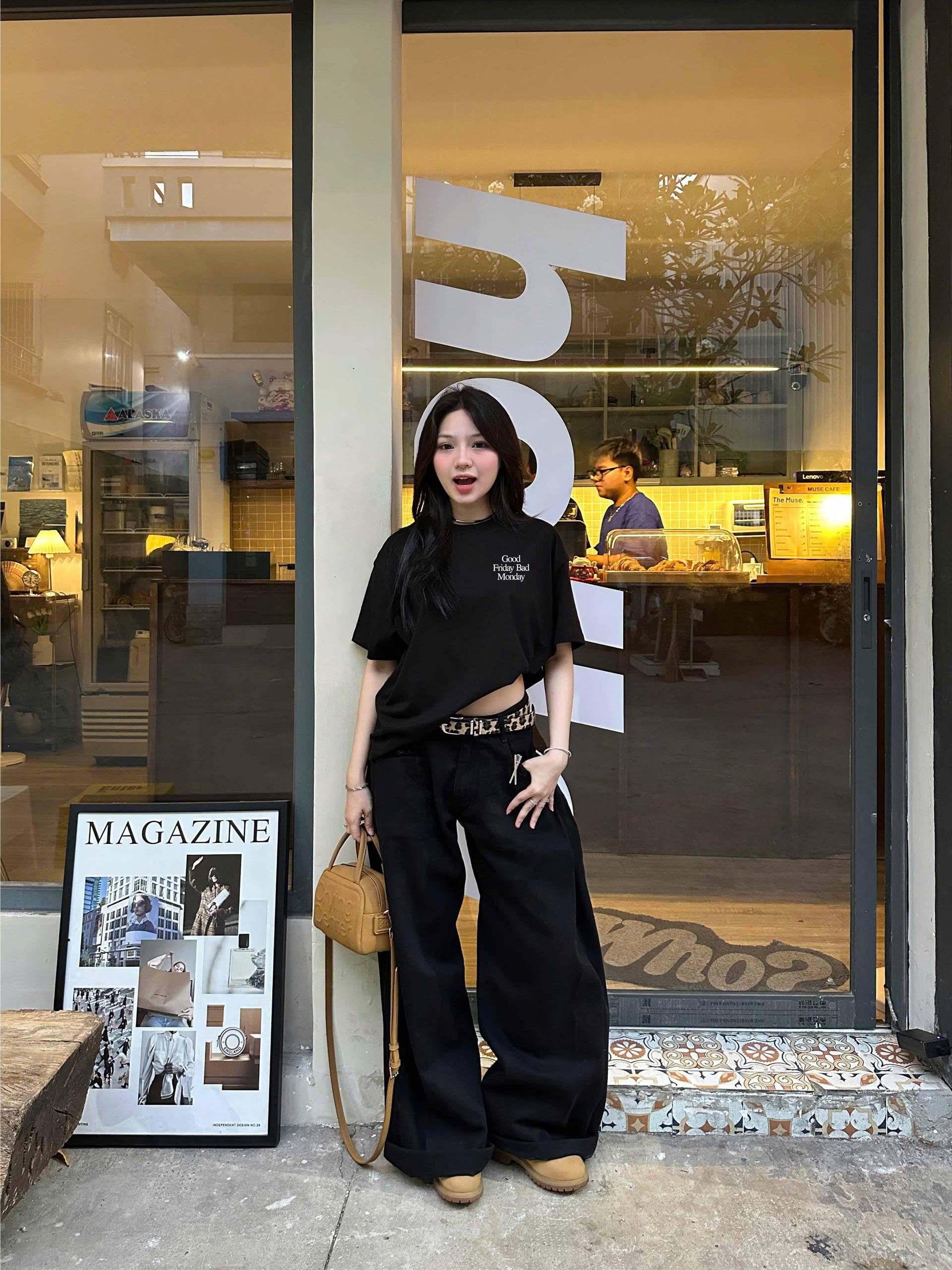 Áo thun unisex basic form boxy AXD2347 Miucho vải cotton mềm mại co giãn thoáng mát_thumbnail_6