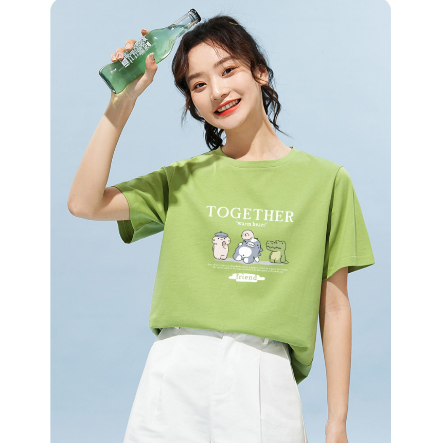 [Form Rộng] Áo thun nữ in hình Gấu Together - LOZA CT4149_thumbnail_4