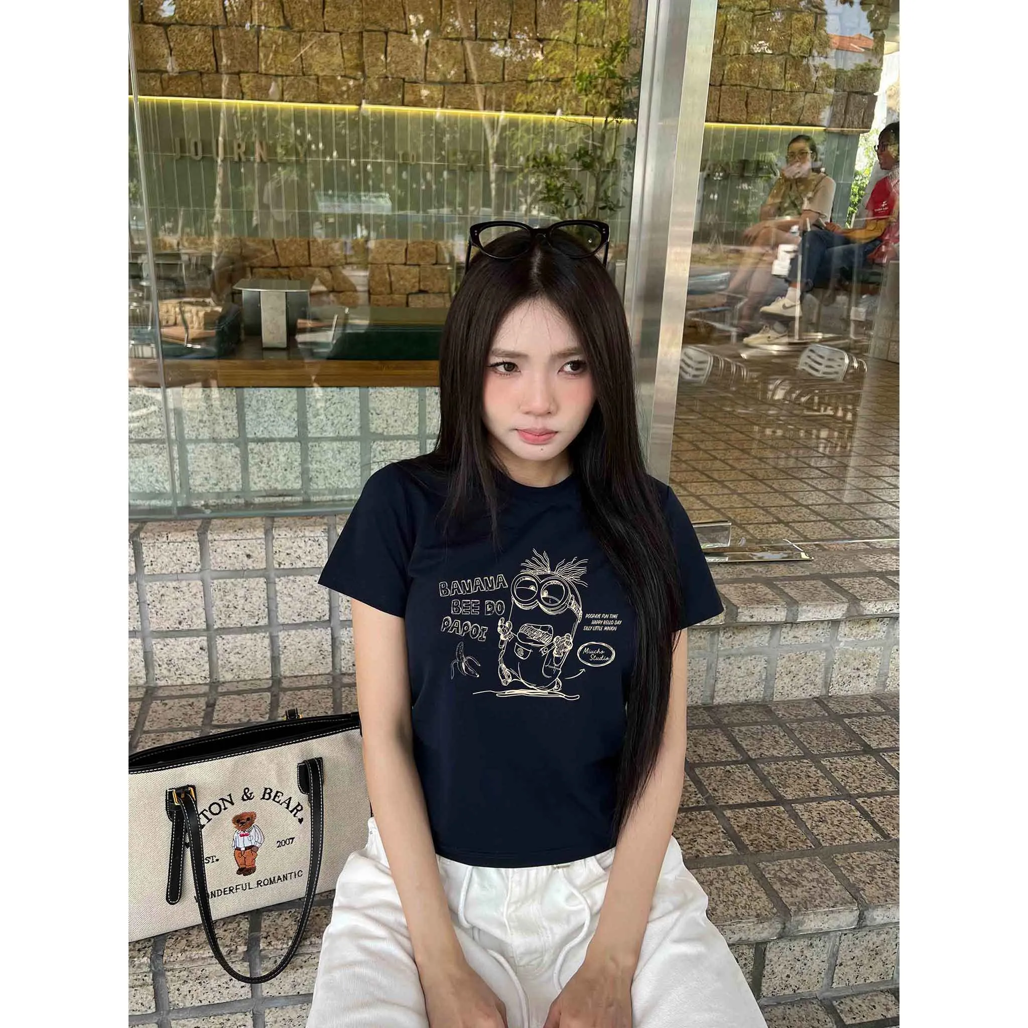 Áo baby tee nữ BANANA siêu cute 2611 Miucho chất vải cotton 2c thoáng mát mềm mại in mix_thumbnail_4