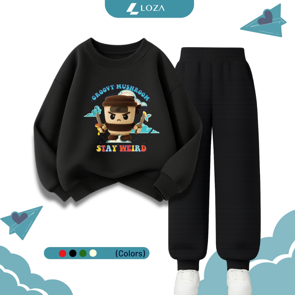 Set bộ nỉ bé trai in Capucinno - Loza Kids BI520_thumbnail_3