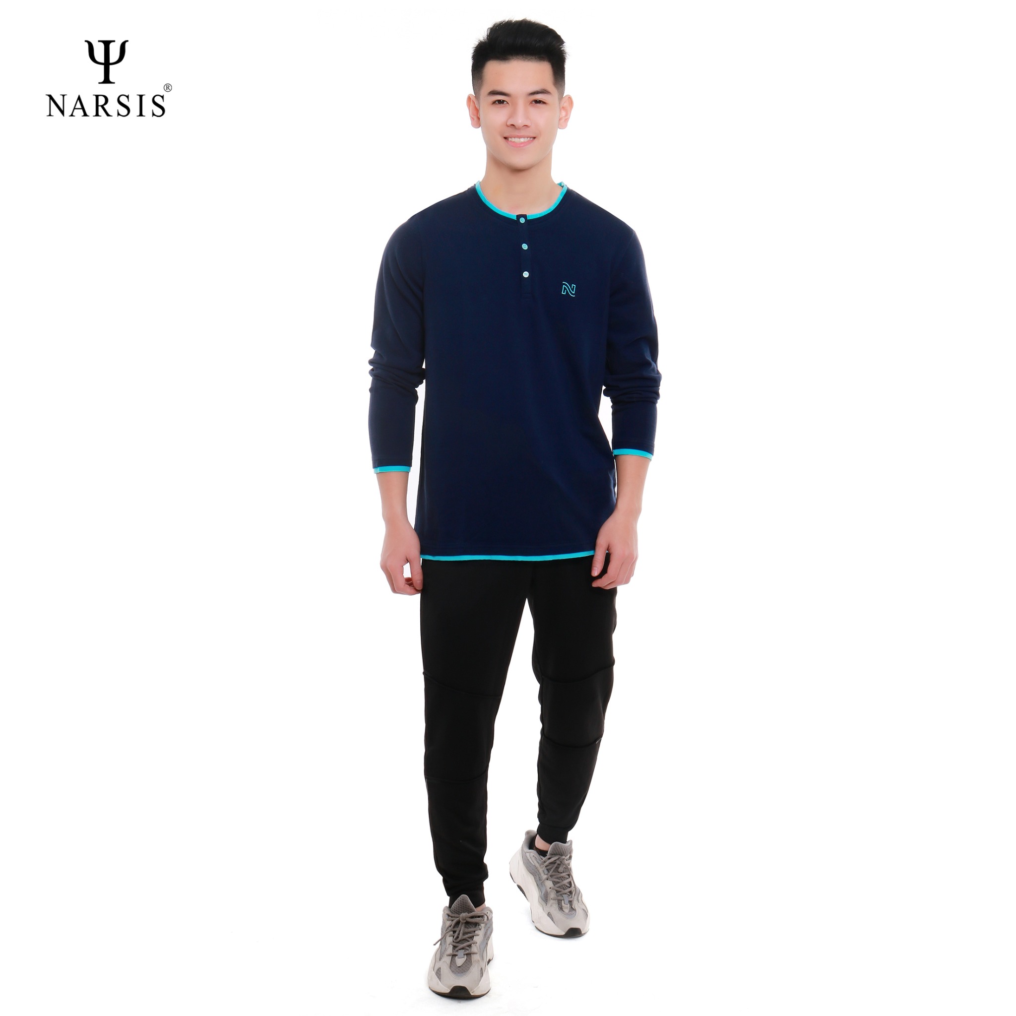 ÁO NAM THU ĐÔNG D7069 NARSIS CHẤT LIỆU THOÁNG MÁT, DỄ CHỊU, THOẢI MÁI CẢ NGÀY, DỄ VẬN ĐỘNG_thumbnail_0