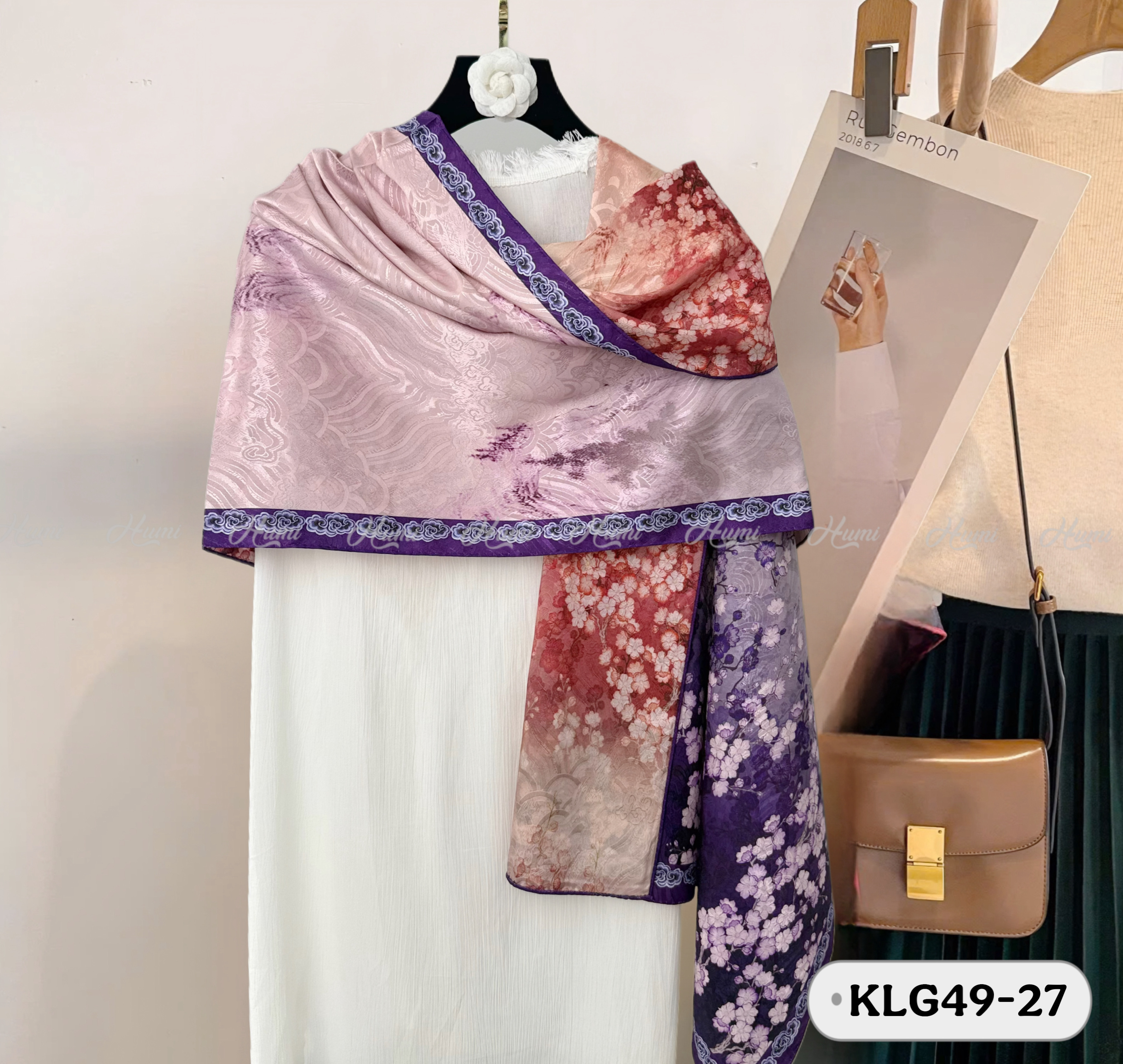 KHĂN LỤA GẤM CAO CẤP (KLG49-27)