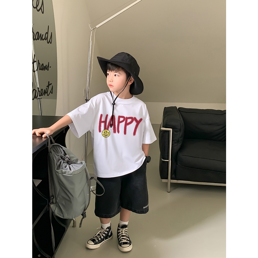 Áo thun cho bé trai bé gái form rộng thoáng mát chất cotton AED942 Miucho Kid in mix_thumbnail_5