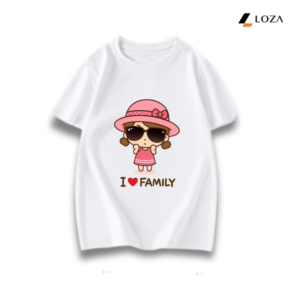 Áo phông gia đình 3-4-5 người in hình Chibi I love Family - LOZA GĐ500_thumbnail_4