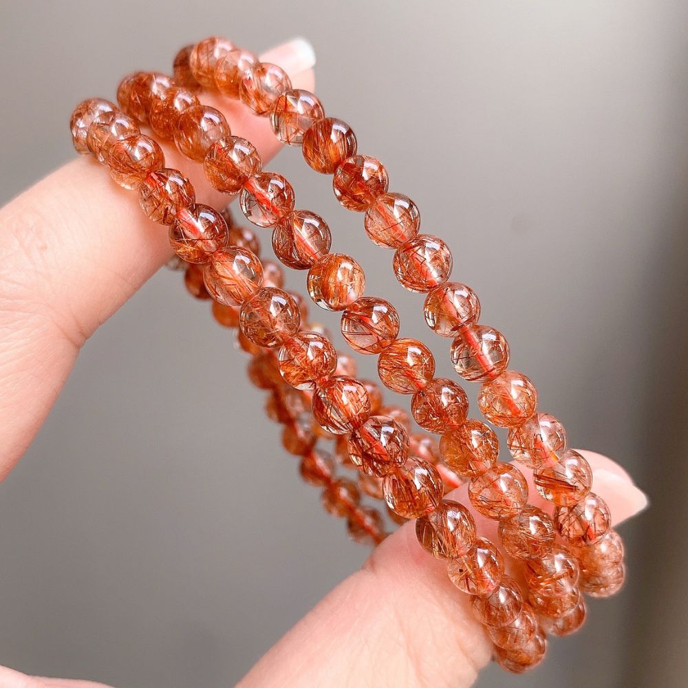 PT189 - Chuỗi vòng thạch anh tóc đỏ