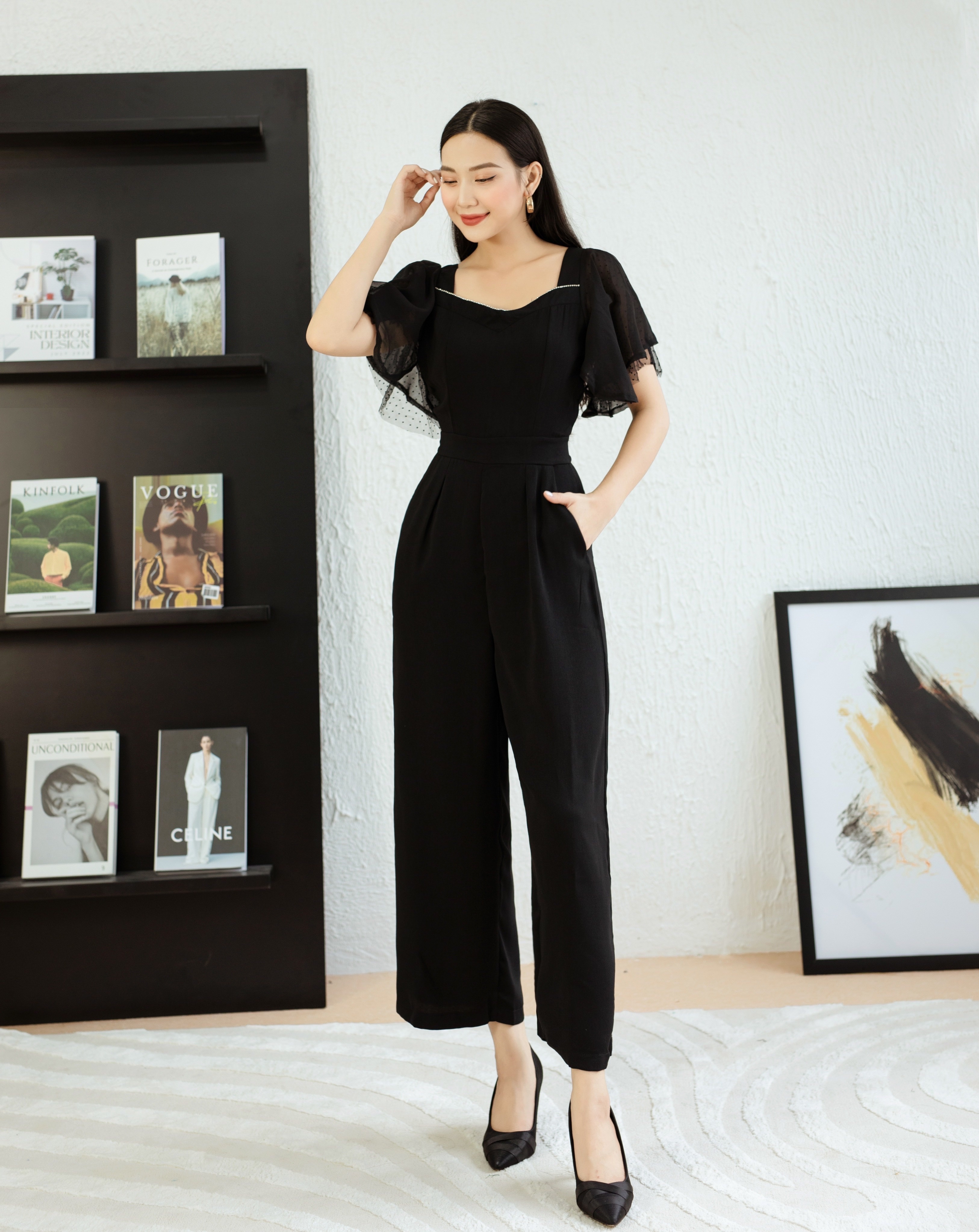 Jumpsuit thiết kế tay cánh tiên phối đá_thumbnail_2