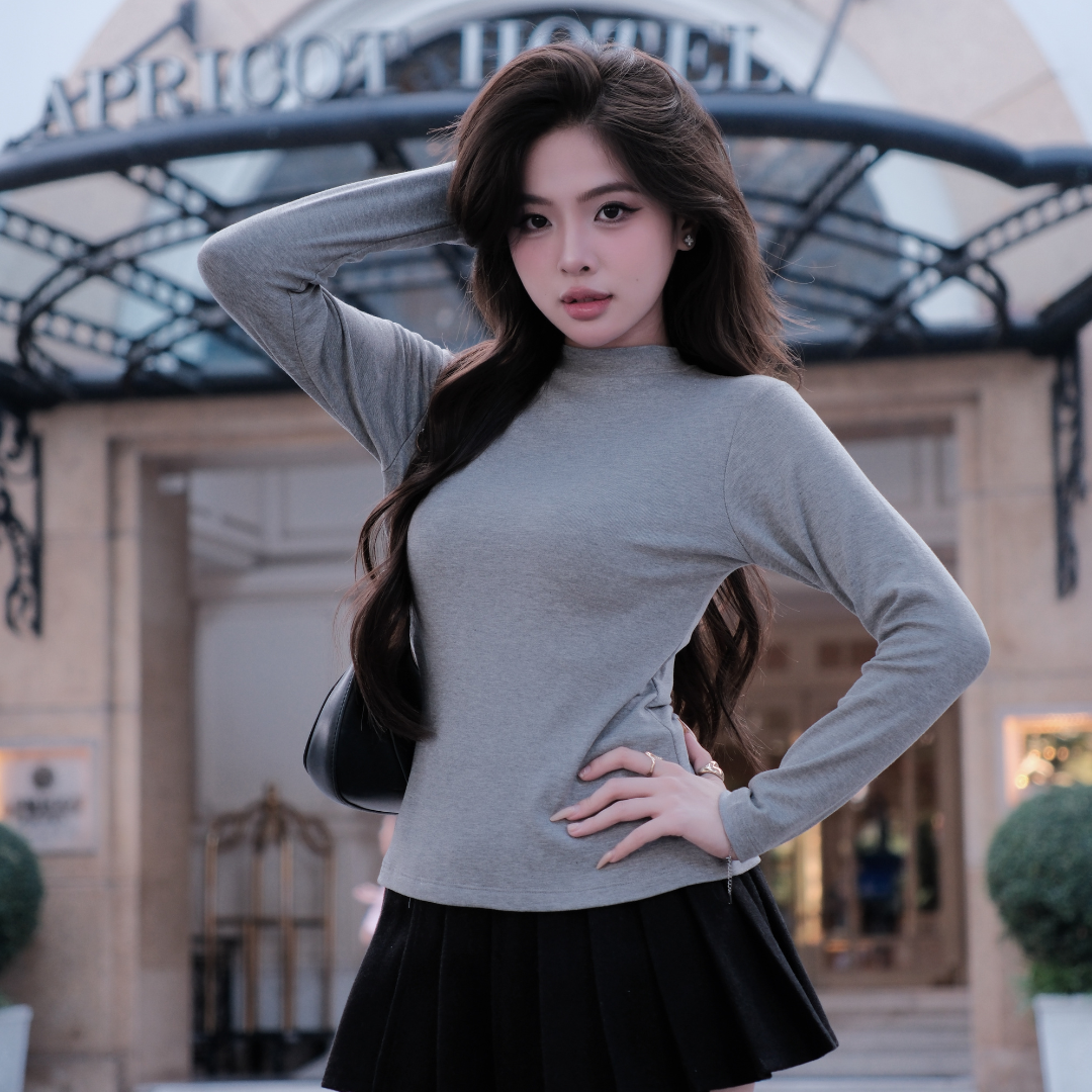 Áo Giữ Nhiệt Nữ Cổ Cao 3cm Lót Lông  288