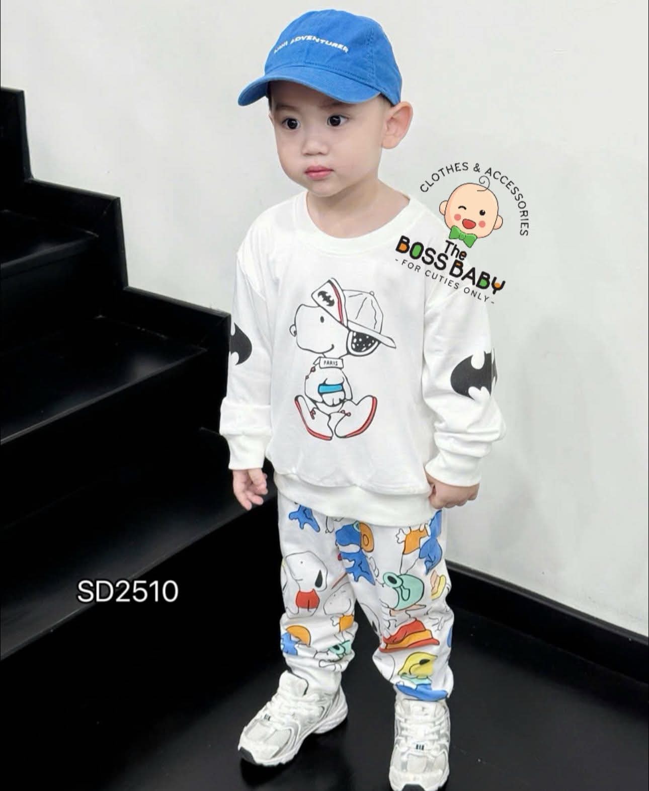 Set bộ cotton trắng họa tiết Snoopy_thumbnail_3