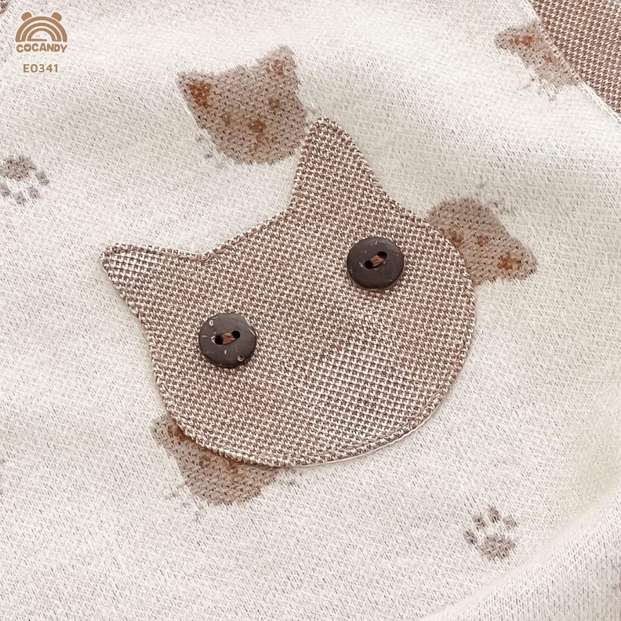 Áo gile len NÂU NHẠT cổ tròn hình mèo_thumbnail_4