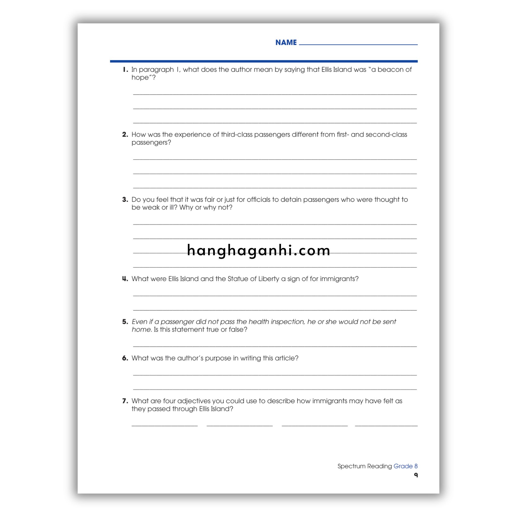 Sách Spectrum Reading Workbook Grade 8_thumbnail_4