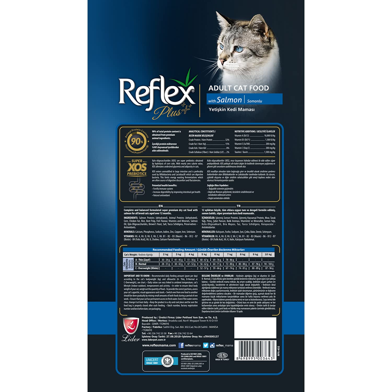 Thức ăn mèo REFLEX PLUS ADULT CAT FOOD SALMON (Cá hồi) 15KG_thumbnail_2