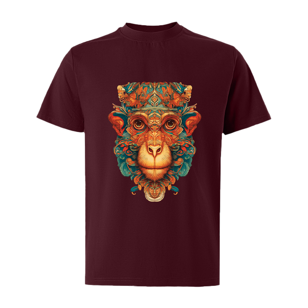 Áo thun nam form rộng ATD485 12 con giáp tuổi thân ( tuổi khỉ) Miucho Iconic cotton cổ tròn in graphic_thumbnail_18