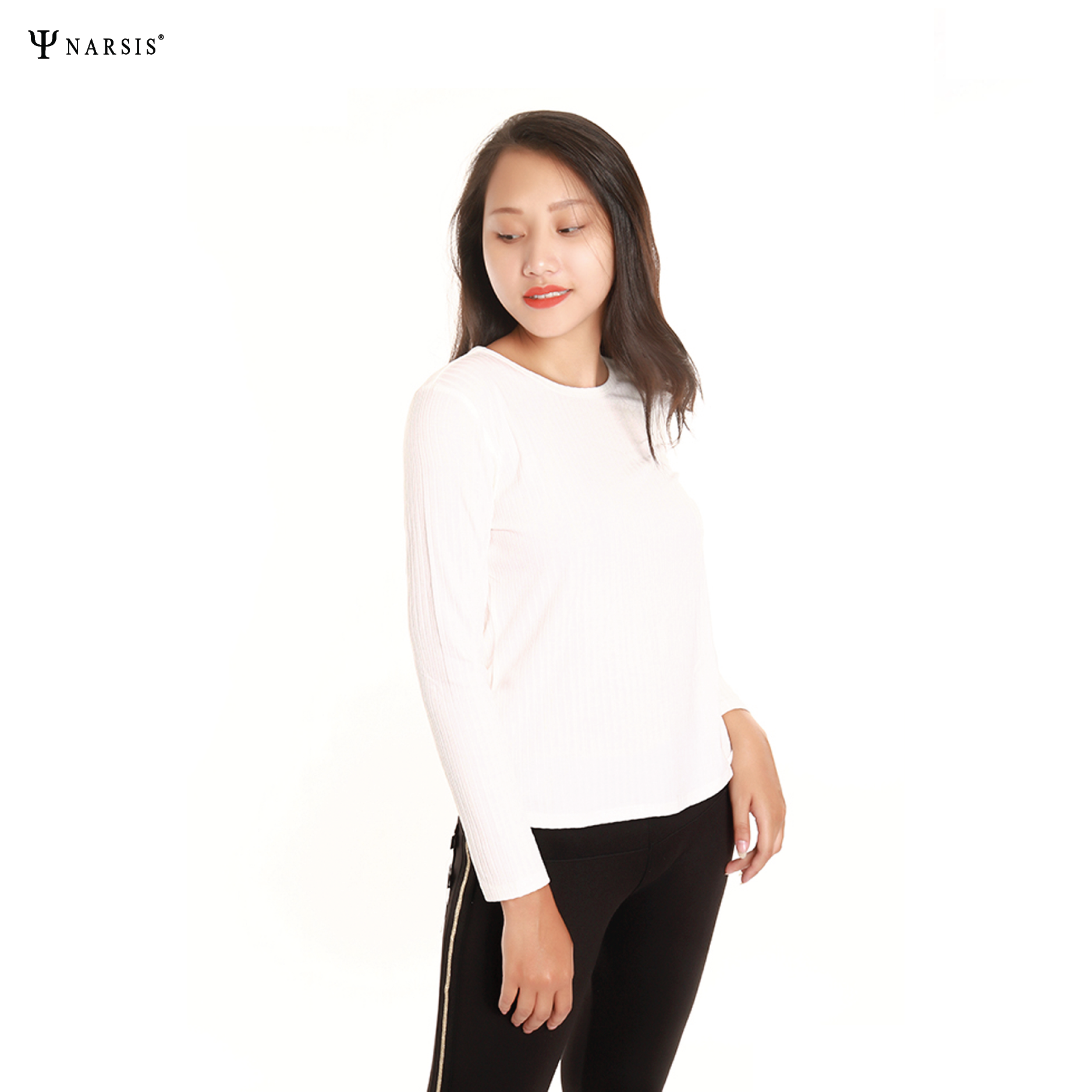 ÁO KIỂU NỮ L9001 NARSIS VẢI LEN COTTON ẤM ÁP, THOÁNG MÁT, GIỮ ẤM TỐT, MỀM MẠI, GIỮ ẤM TỐT, MỀM MẠI_thumbnail_3