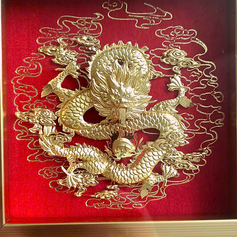 Tranh rồng mạ vàng 24k KT 23CM X 23CM _thumbnail_0