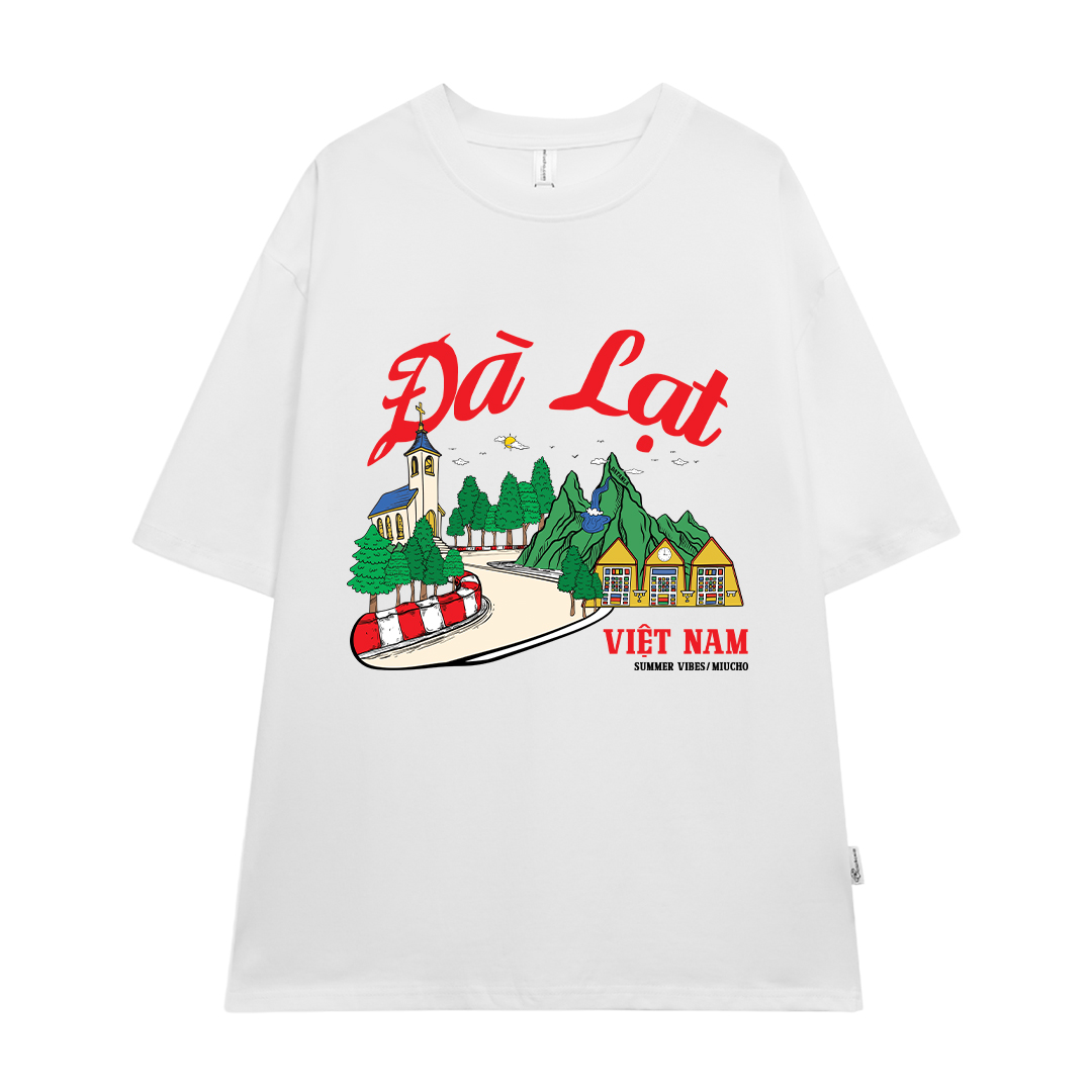 Áo thun du lịch Đà Lạt ATD1263 Miucho vải cotton thoáng mát in mix_thumbnail_0