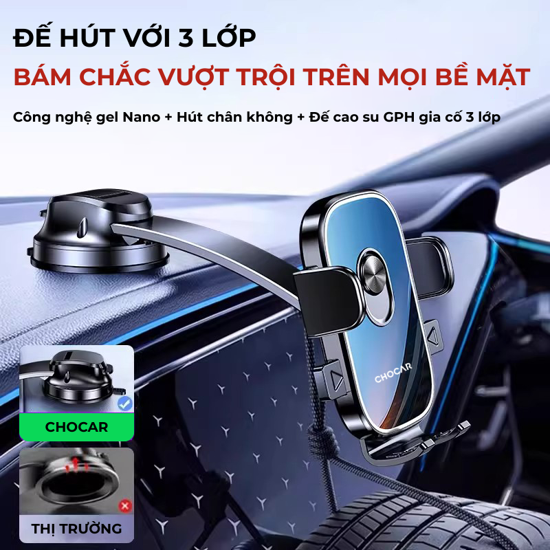 Giá Đỡ Điện Thoại Trên Ô Tô CHOCAR XP12, Hợp Kim Dẻo Uốn cong Linh Hoạt, Bám Chắc, Xoay 360 Độ, Gắn Trên Mọi Bề Mặt Taplo, Kính Lái_thumbnail_2