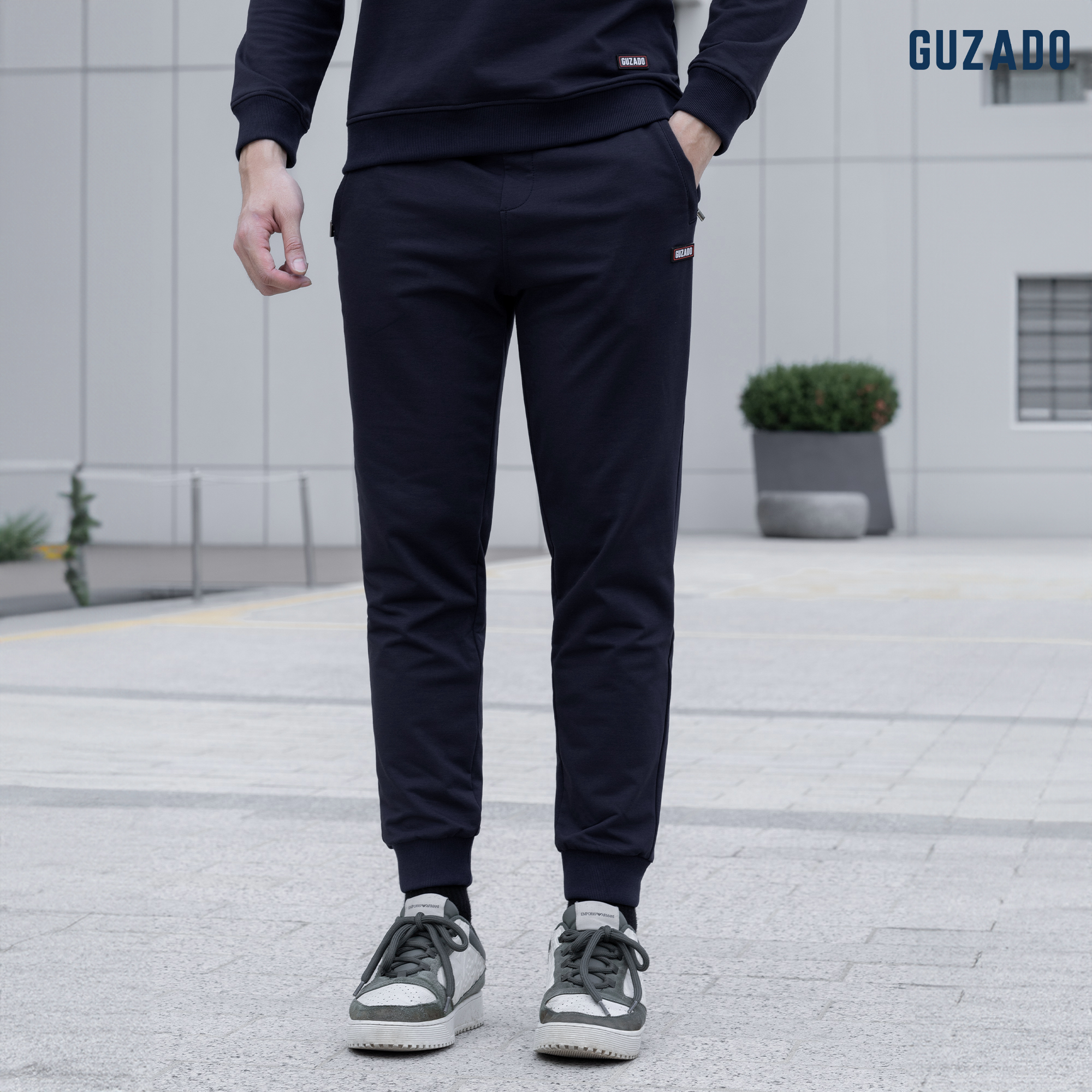 Quần Nỉ Nam GUZADO Ống Rộng Bo Gấu Thể Thao GQN01_thumbnail_9