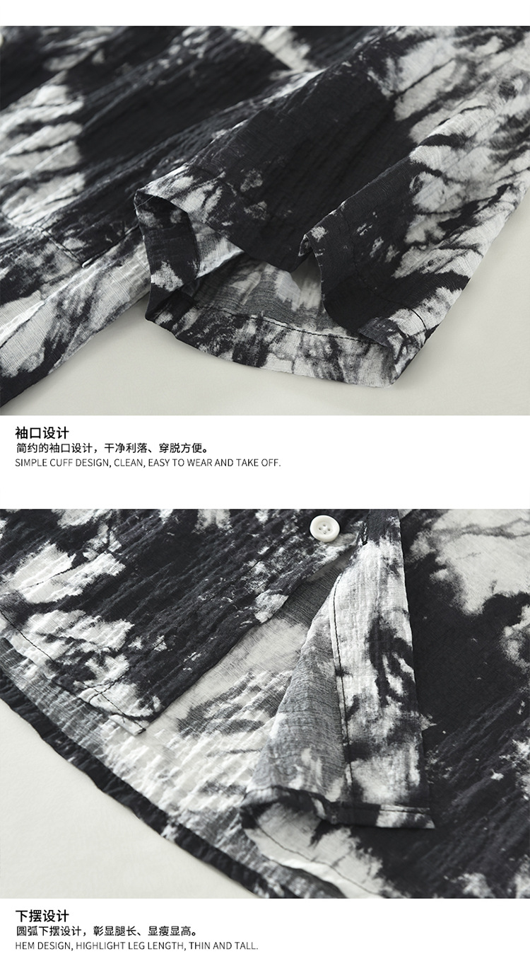 Áo sơ mi tay ngắn nam Nhật Bản – họa tiết nghệ thuật cá tính, form rộng thời trang, chất liệu Lyocell cao cấp, đa năng mặc hằng ngày_thumbnail_4