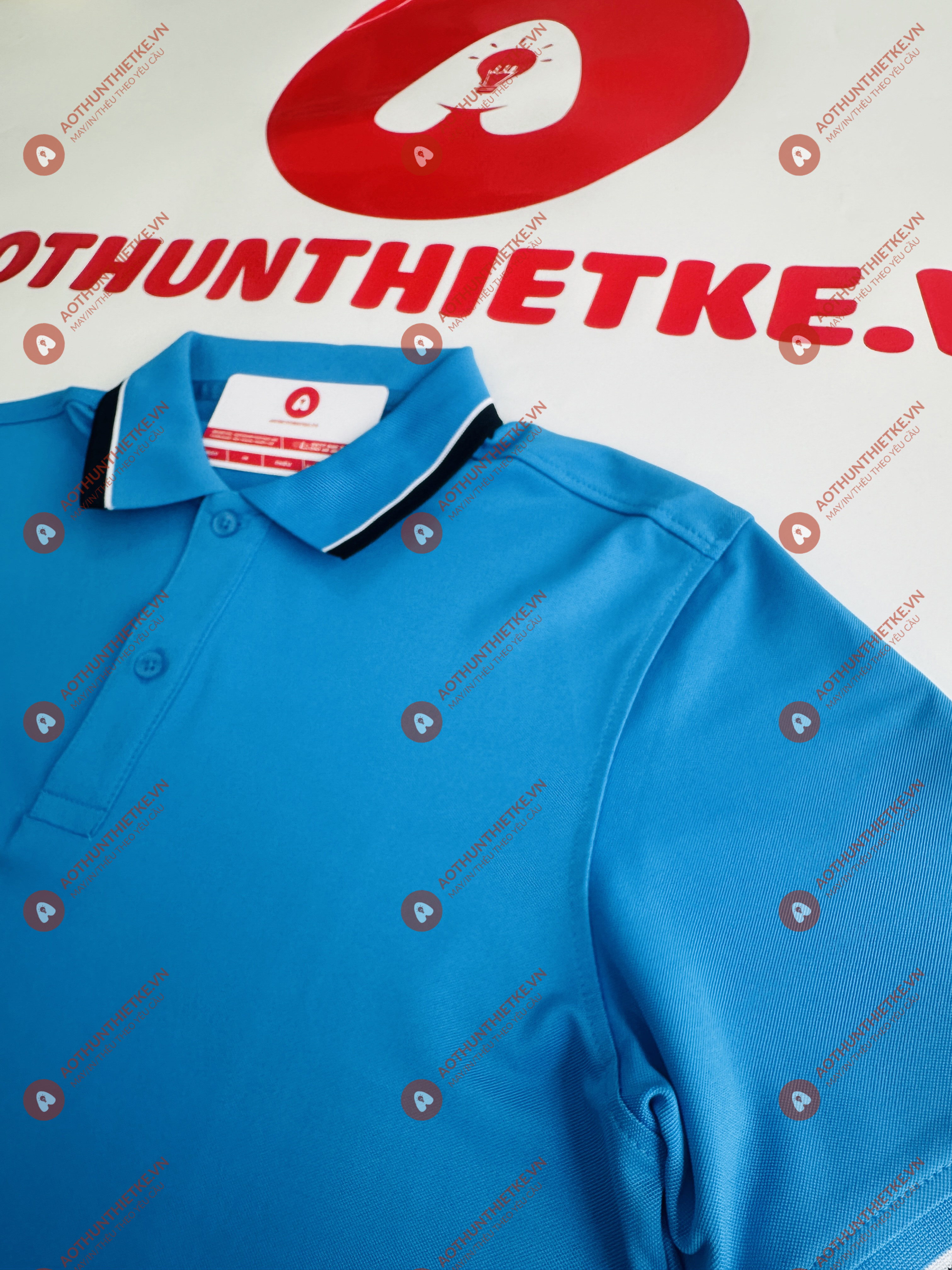 Áo Đồng Phục Polo 2 Sọc Xanh Ya_thumbnail_1