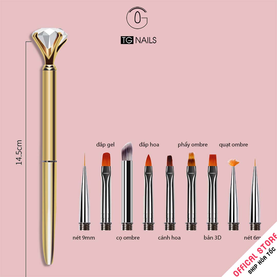 Bộ 10 cọ vẽ móng LOIUS cao cấp