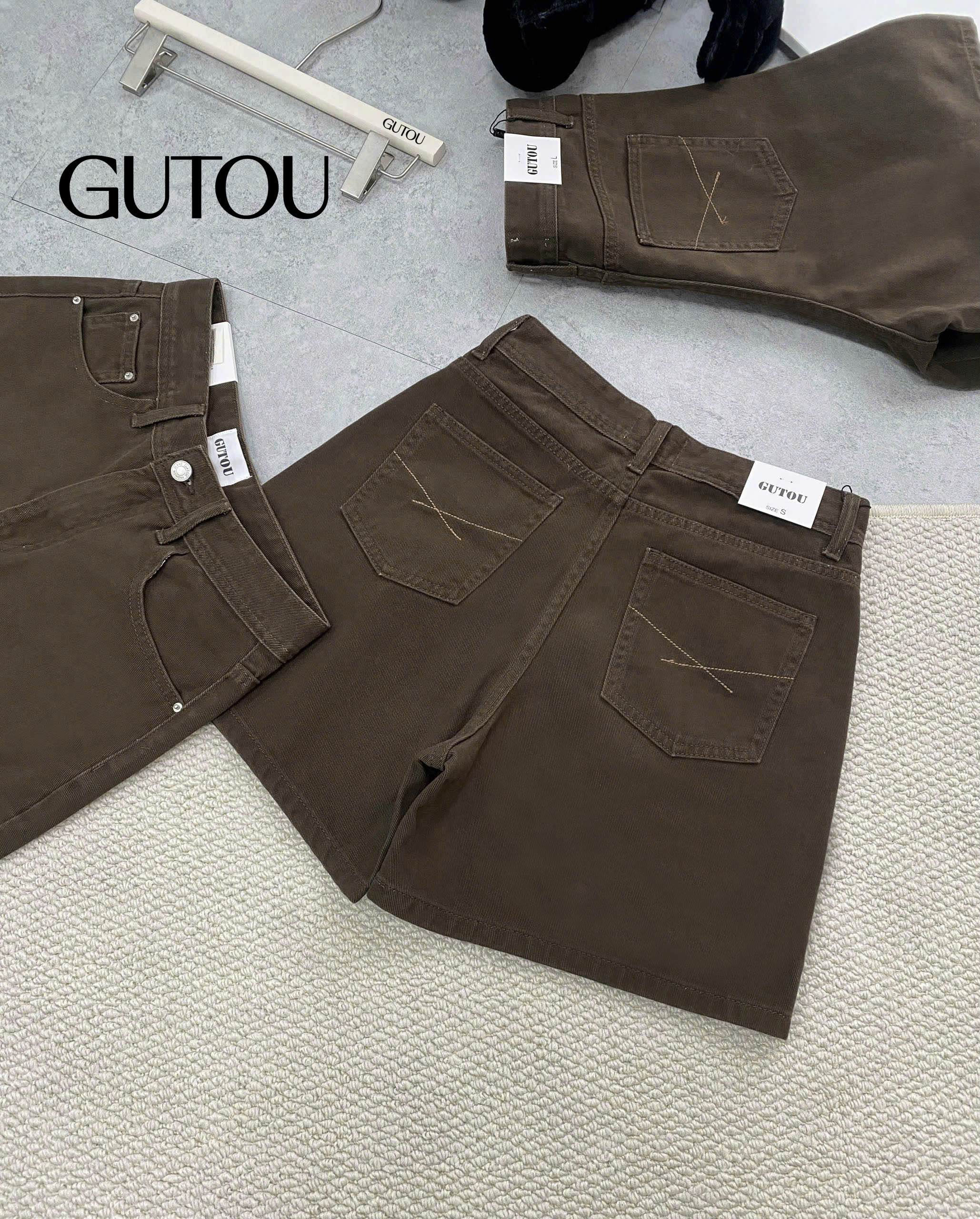 [ GUTOU ] Quần Jean Basic Fit Short_thumbnail_7