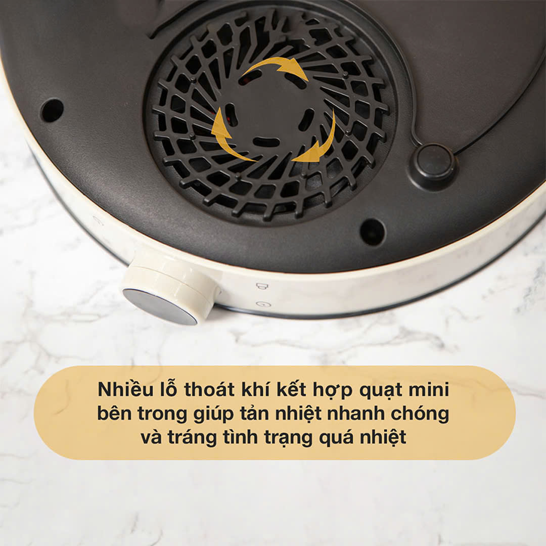 Bếp từ đơn màu be sữa LUMIAS LK24-220W_thumbnail_3