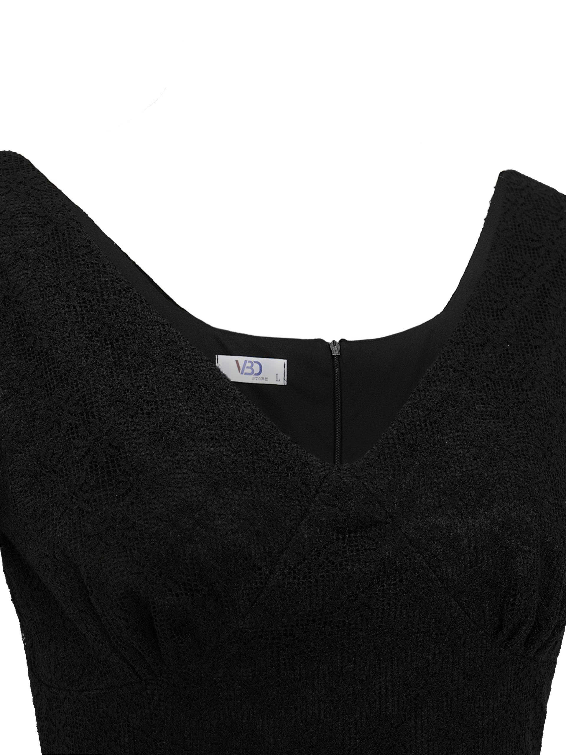 BIGSIZE NỮ- Đầm ren dáng A co giãn dành cho nàng béo từ 55-90kgV-DA211_thumbnail_4