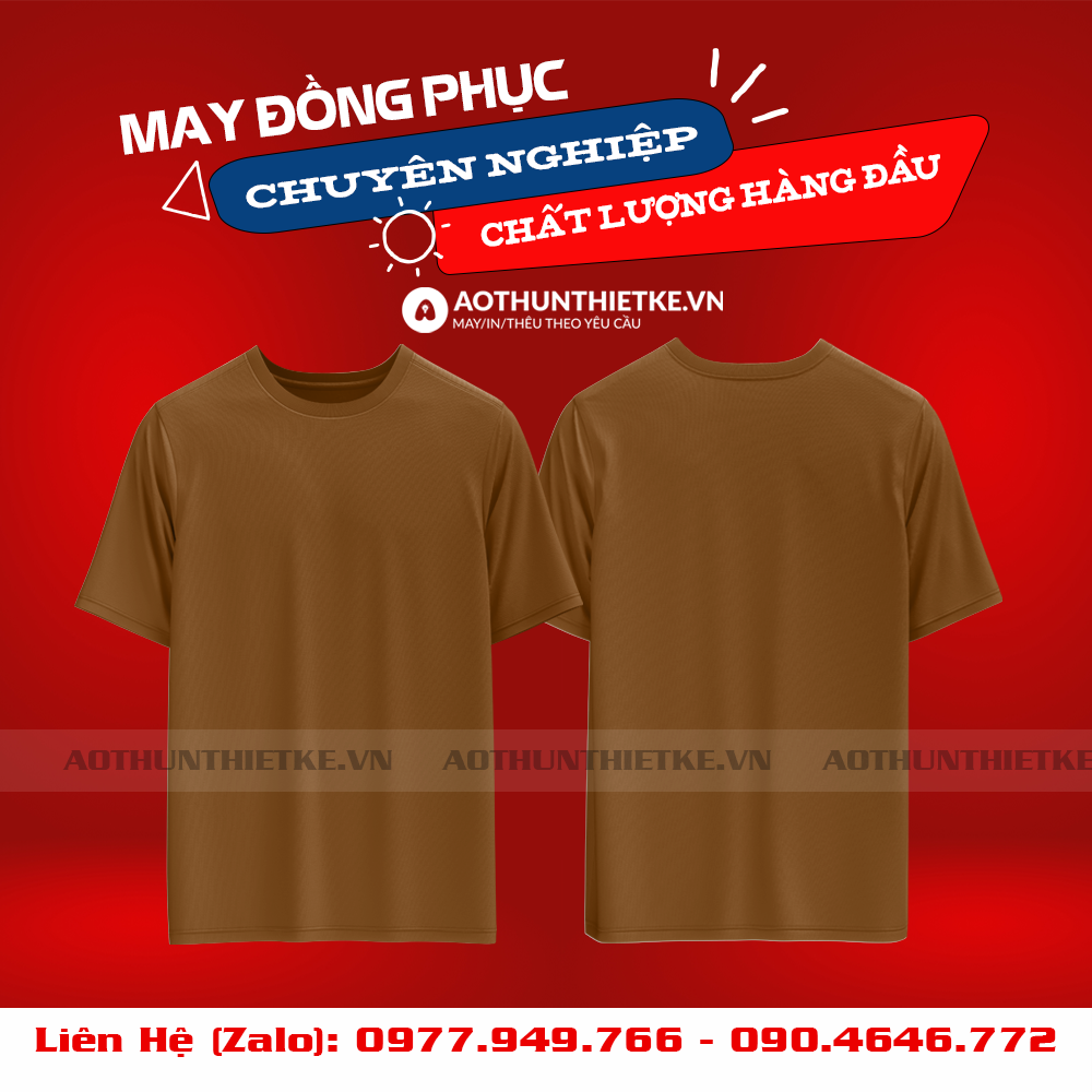 Áo Đồng Phục Cổ Tròn Vàng Bò