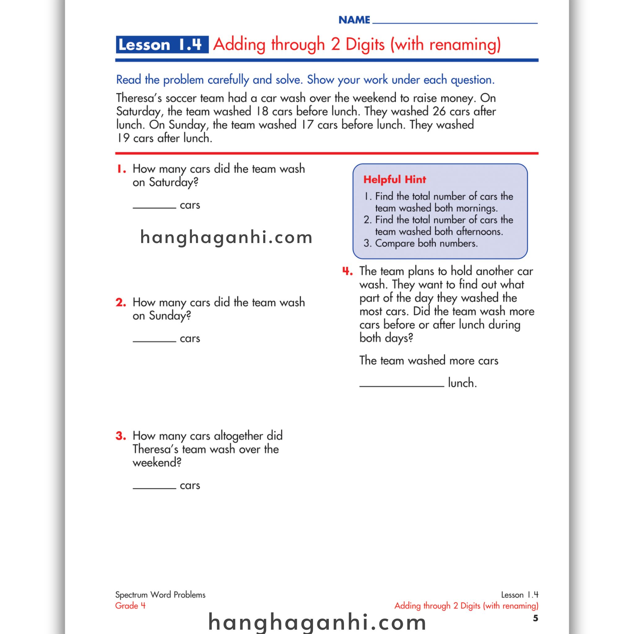 Sách Spectrum Word Problems Workbook Grade 4_thumbnail_5