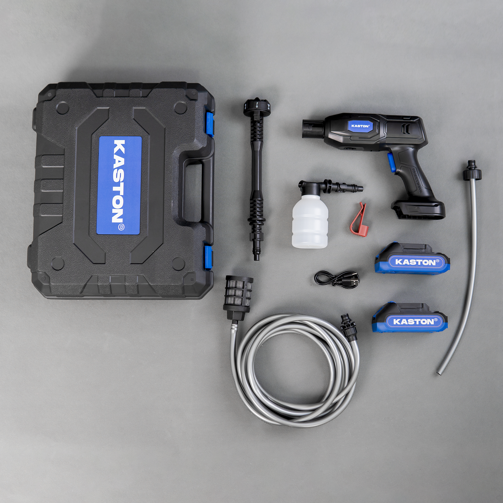 Máy rửa xe pin cao cấp Kaston - R8 - Kèm 2 pin, nhỏ gọn mạnh mẽ - Động cơ công nghệ Đức bền bỉ vượt trội._thumbnail_9