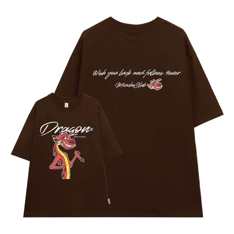 Áo thun Tết 2024 hình rồng form rộng local brand ATD845 Miucho tay ngắn vải cotton cổ tròn in graphic_thumbnail_8