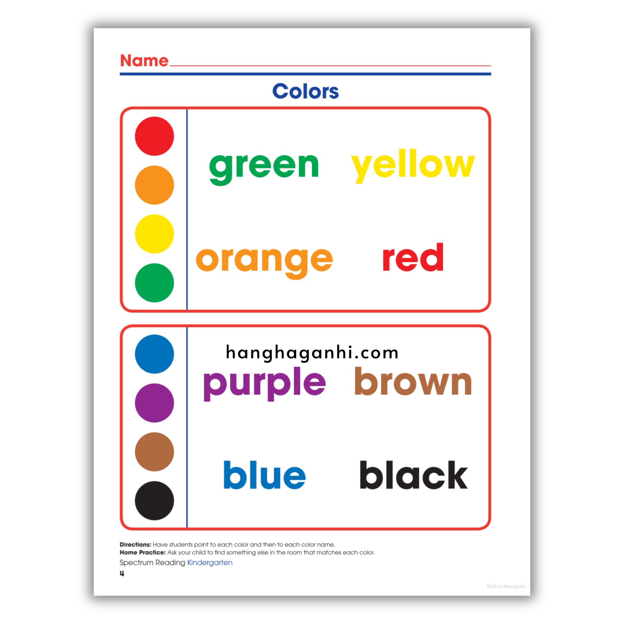 Sách Spectrum Reading Workbook Grade K_thumbnail_9