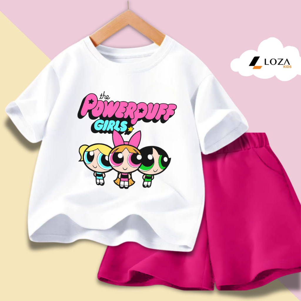 Bộ đồ bé gái in hình Kurumi, Labubu, My Melody... - Loza Kids BD009_thumbnail_4