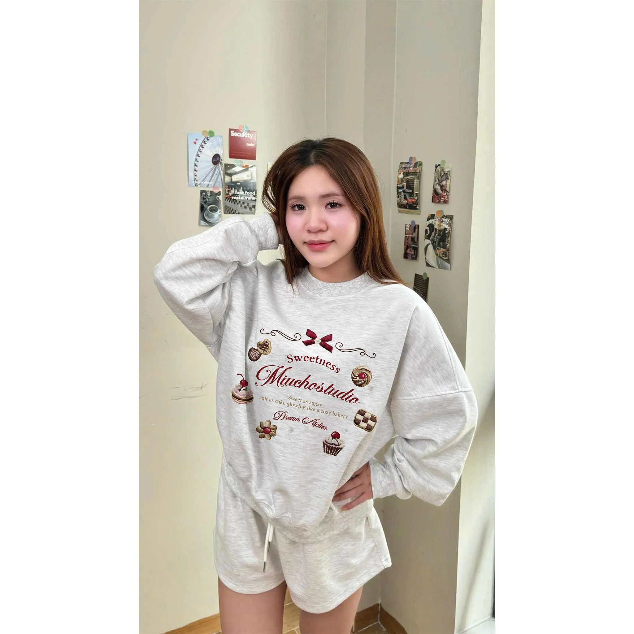 Áo Sweater nữ form boxy Miucho vải nỉ 2 da thoáng mát thấm hút tốt Giáng Sinh in mix 2846_thumbnail_9