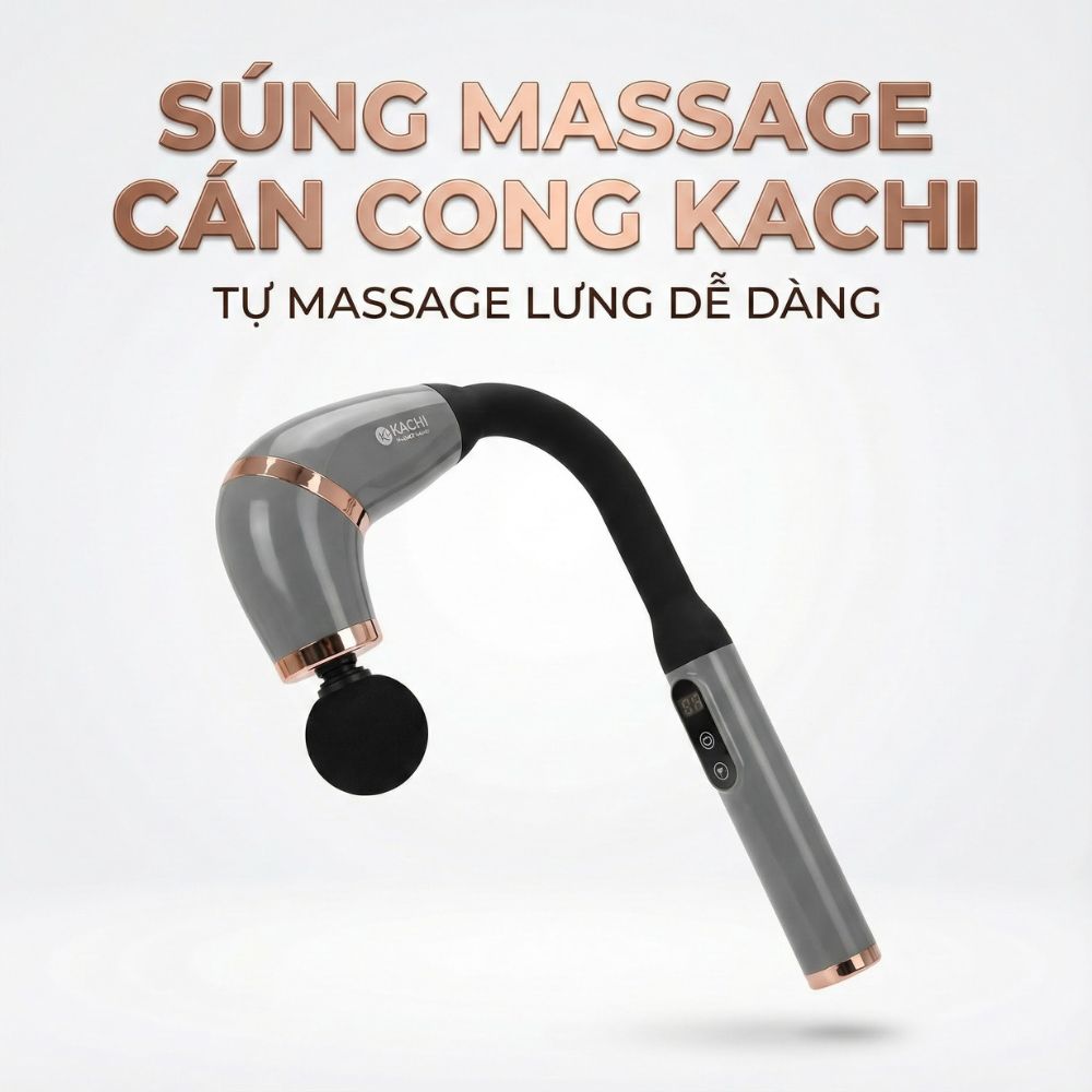 Gậy Massage Kachi MK405 – Súng Massage Cầm Tay Có Tay Nối Dài, Thư Giãn Sâu Từng Nhóm Cơ_thumbnail_2