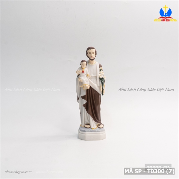 Tượng Thánh Giuse Bế 15cm Nâu ✔_thumbnail_2