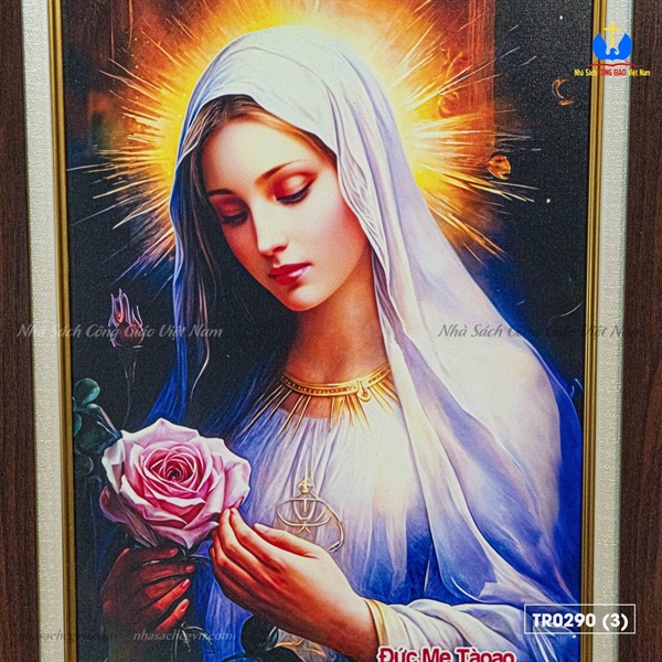 Tranh Đức Mẹ hoa hồng Tà Pao 44x59cm_thumbnail_2