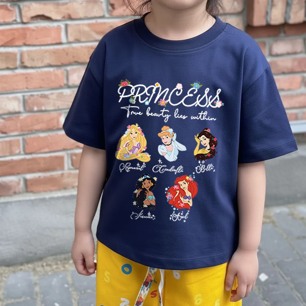 Áo thun cho bé gái Kado chất vải cotton thoáng mát hình hoạt hình công chúa in mix 2866_thumbnail_7